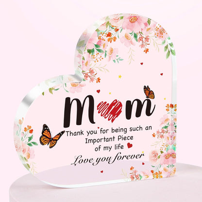 Acrylic Ornament Heart-shaped Crafts Valentine's Day Mother's Day Halloween Gift For Friends And Relatives Commemorative Gift