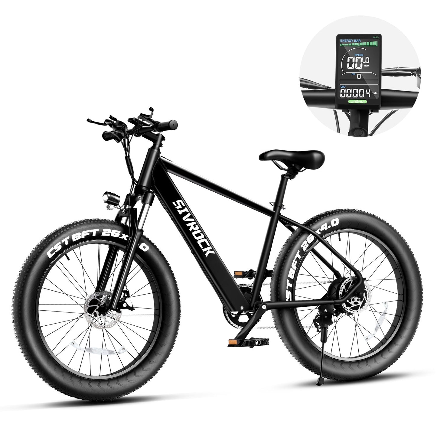 Fat Tire Electric Mountain Bike | 1000W, 48V 15Ah, 75-Mile Range, UL Certified
