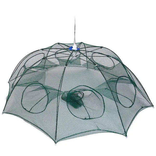 Foldable Fishing Bait Trap with 8 Entrances – 2-Pack, Crab, Shrimp & Minnow
