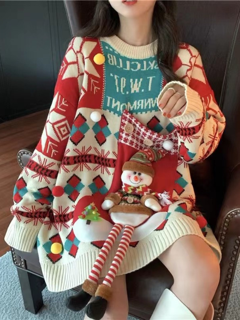 Cozy & Cute Christmas Teddy Bear Sweater | Eva Trends