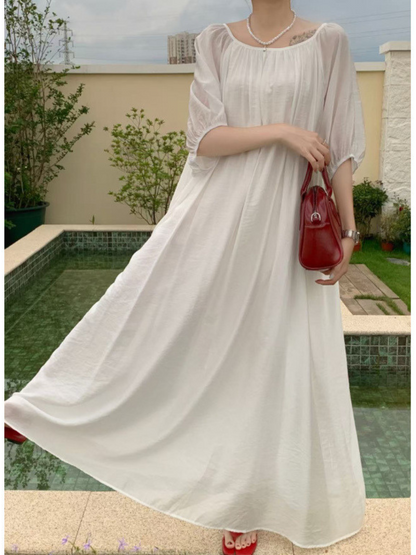 Elegant Flowy Loose A-Line Summer Dress for Women | Eva Trends