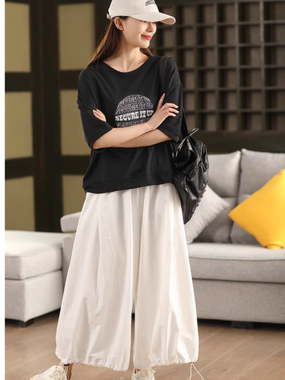 Women's Summer Relaxed Fit Soft Casual loose Bottom