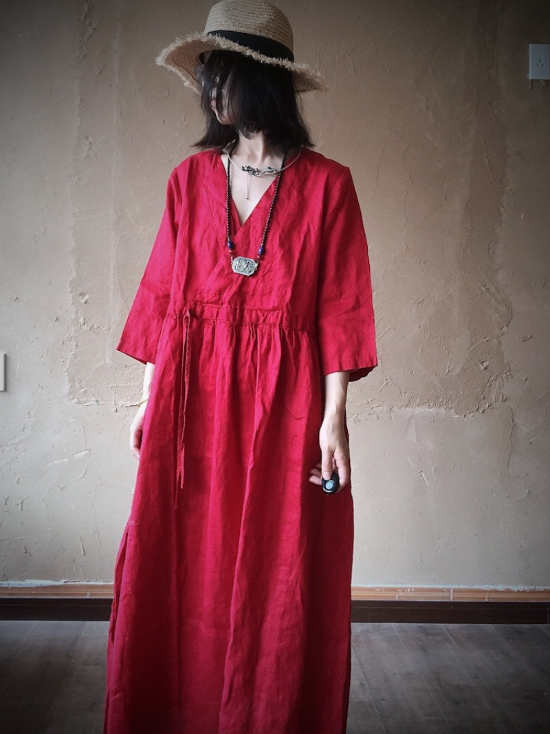 Flowy Mid Length Smock Dress for Women | Eva Trends
