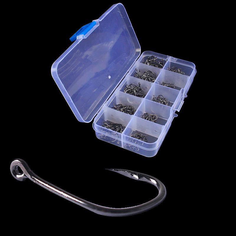 High-Carbon Steel Barbed Fishing Hook Set – 100 to 600 Pieces, Corrosion Resistant