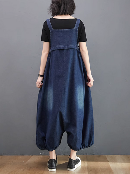 Bib Dungarees - Relaxed Wide-Leg Fit | Eva Trends