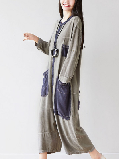 Lightweight Loose Fit Utility Jumpsuit - Cropped Everyday Comfort