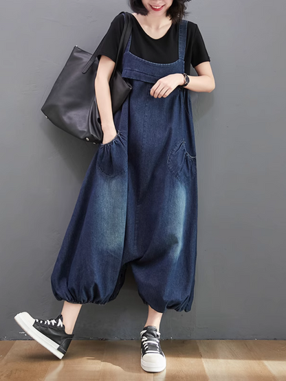 Bib Dungarees - Relaxed Wide-Leg Fit | Eva Trends