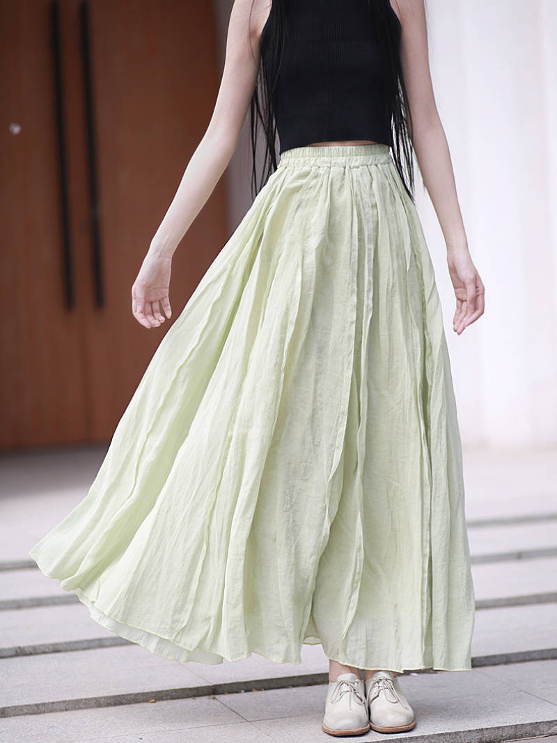 Breezy Weekend Maxi Skirt — Flowing Cotton Gauze, Effortlessly Flattering