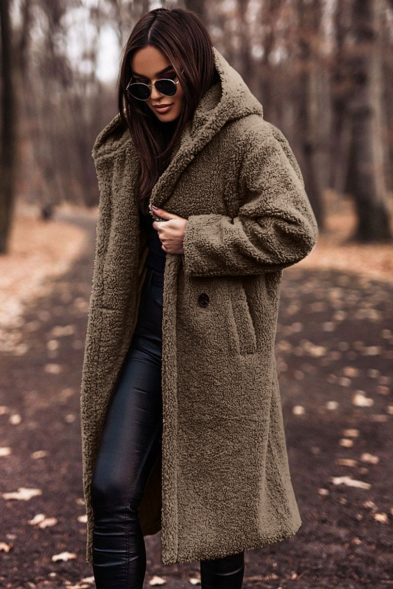 Women's Oversized Hooded Teddy Coat – Plush Warm Winter Coat