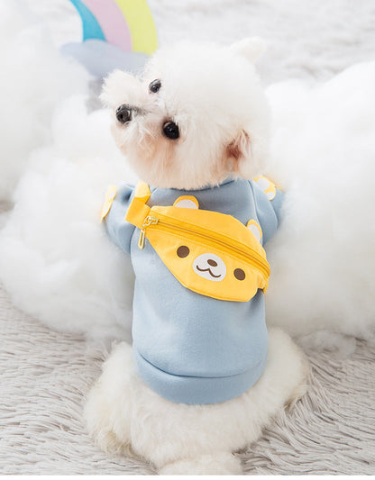 Cartoon backpack pet clothes