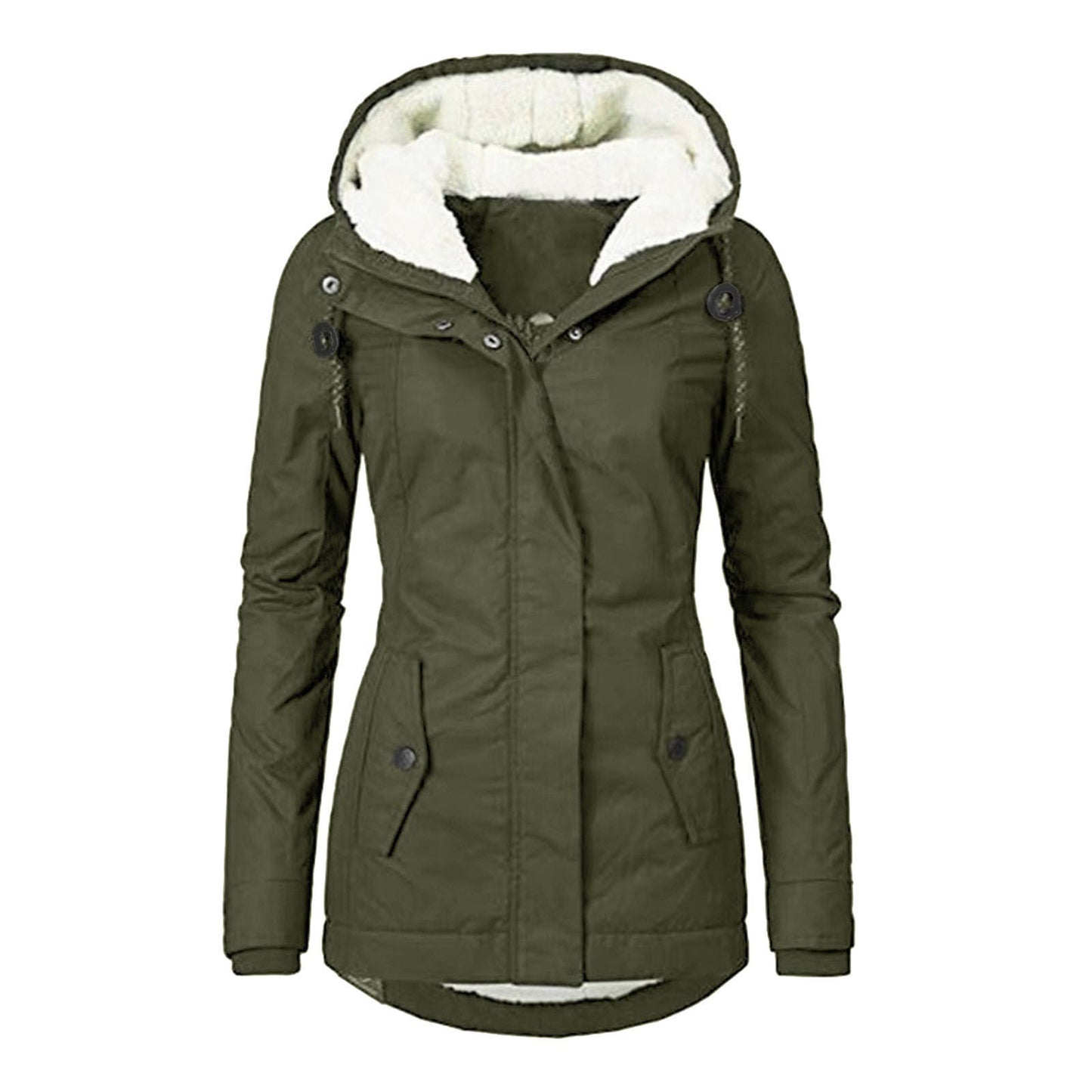 Women's Hooded Fleece Jacket – Warm Casual Outdoor Jacket