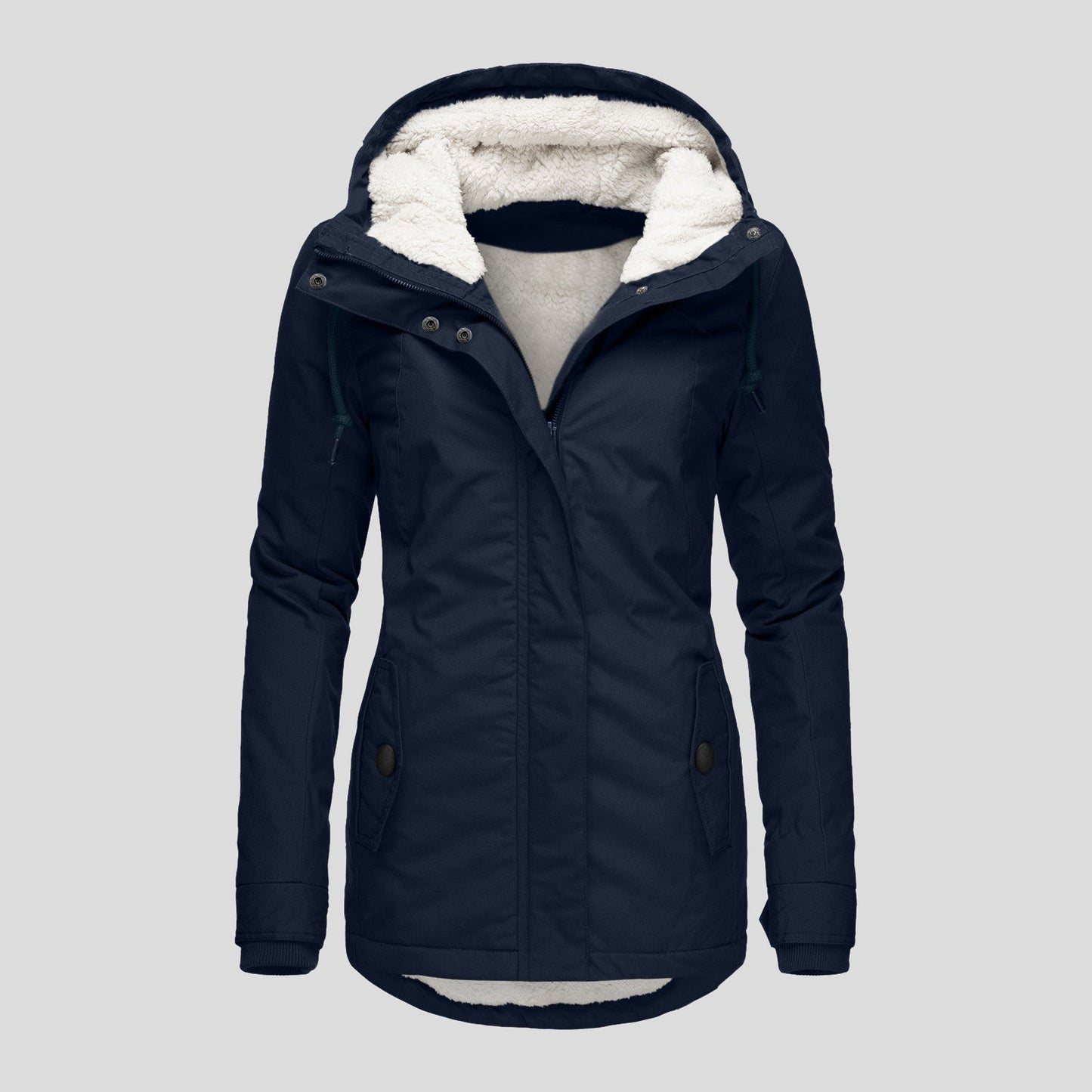 Women's Hooded Fleece Jacket – Warm Casual Outdoor Jacket