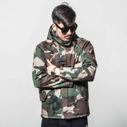 Men's Winter Camouflage Hooded Jacket – Warm Outdoor Outerwear