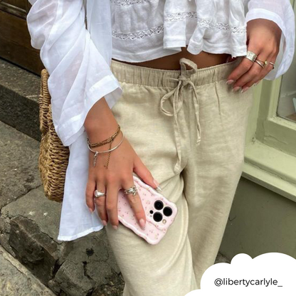 Wavy Phone Case - Ditsy Floral Pink