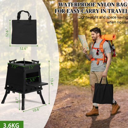 Portable Wood-Burning Camping Stove – Compact Backpacking Stove