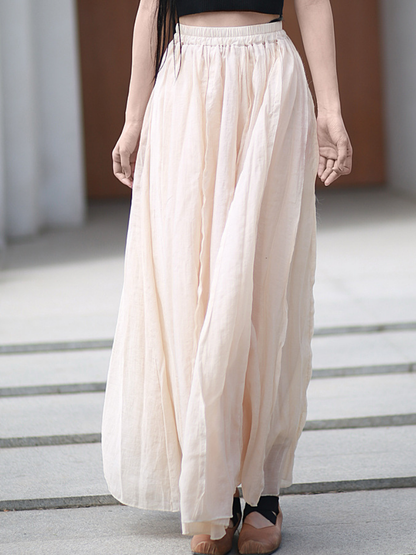 Breezy Weekend Maxi Skirt — Flowing Cotton Gauze, Effortlessly Flattering