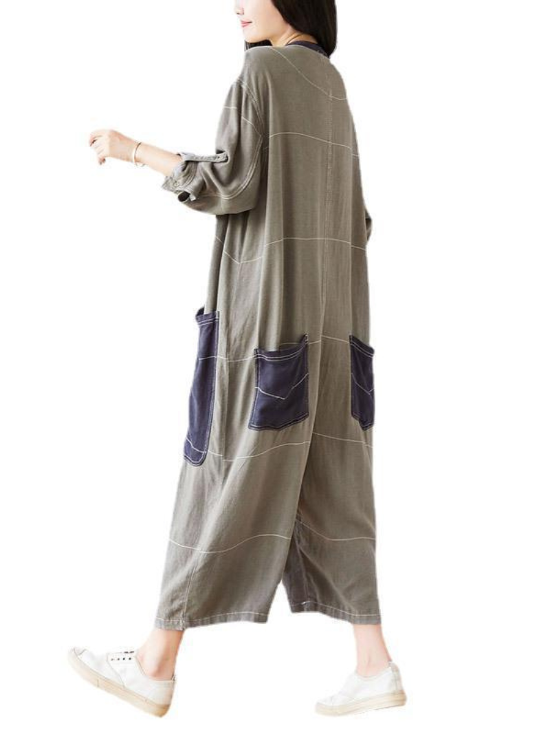 Lightweight Loose Fit Utility Jumpsuit - Cropped Everyday Comfort