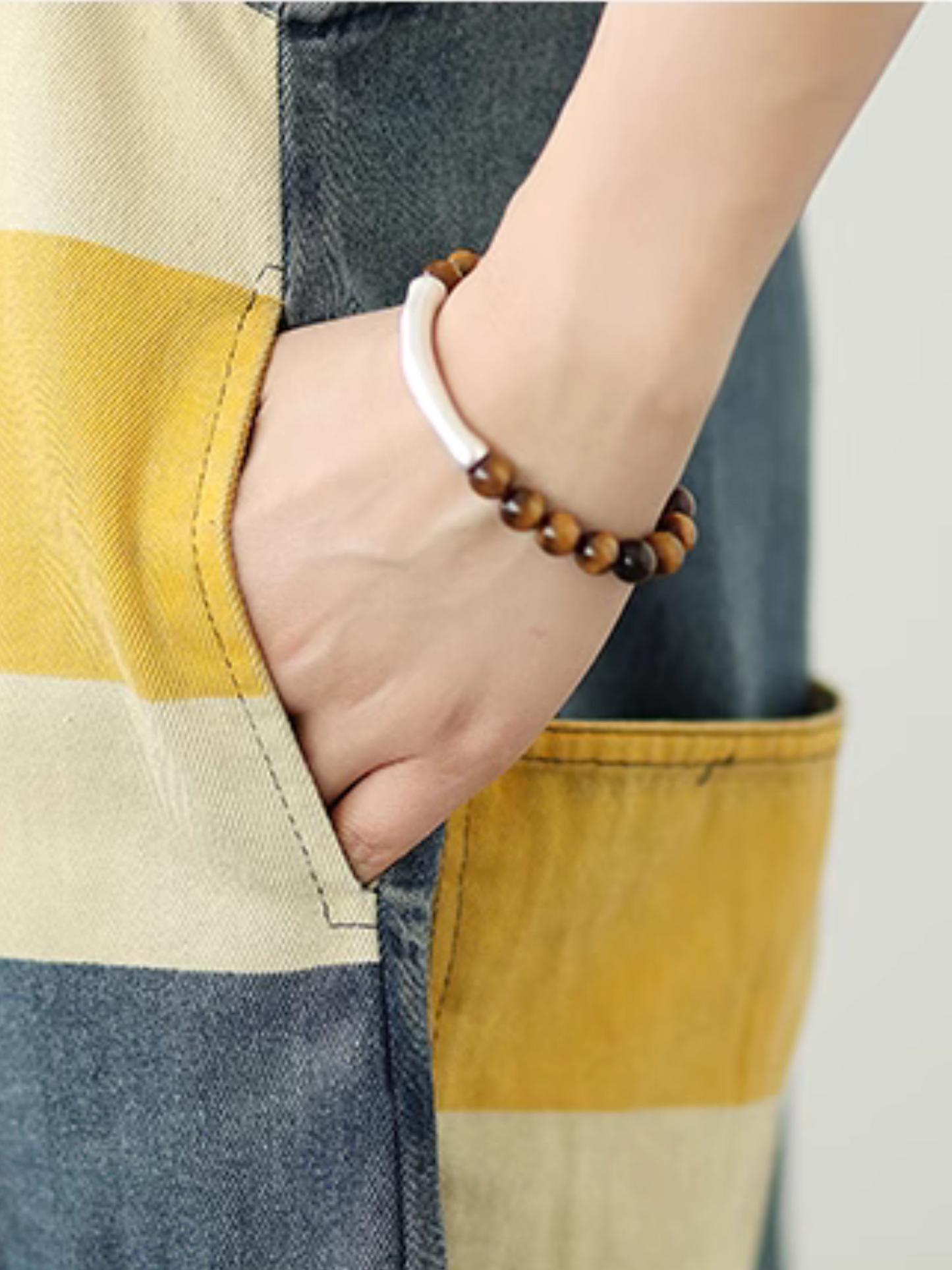 Trendy Striped Denim Cotton Overalls with Pockets - Eva Trends