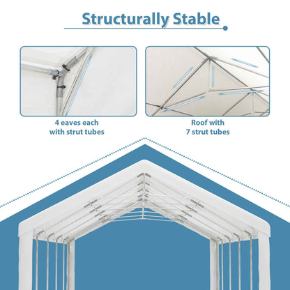 16x32 ft Heavy-Duty Party Tent | Outdoor Canopy Gazebo with Removable Sidewalls