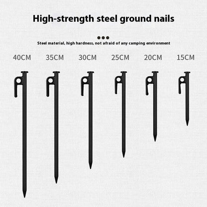 Heavy-Duty Steel Tent Stake – 30cm Camping Nail