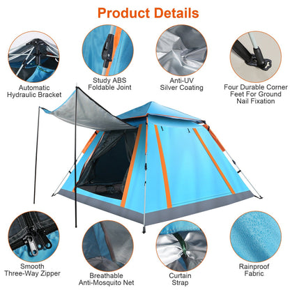 4-5 Person Waterproof Camping Tent with Mosquito Net