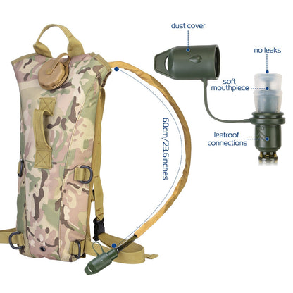 3L Tactical Hydration Pack with Water Bladder – Hiking, Cycling & Climbing