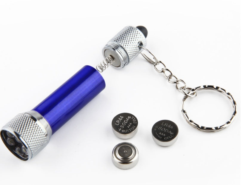 Mini LED Keychain Flashlight – Aluminum Alloy, 4 Colors
