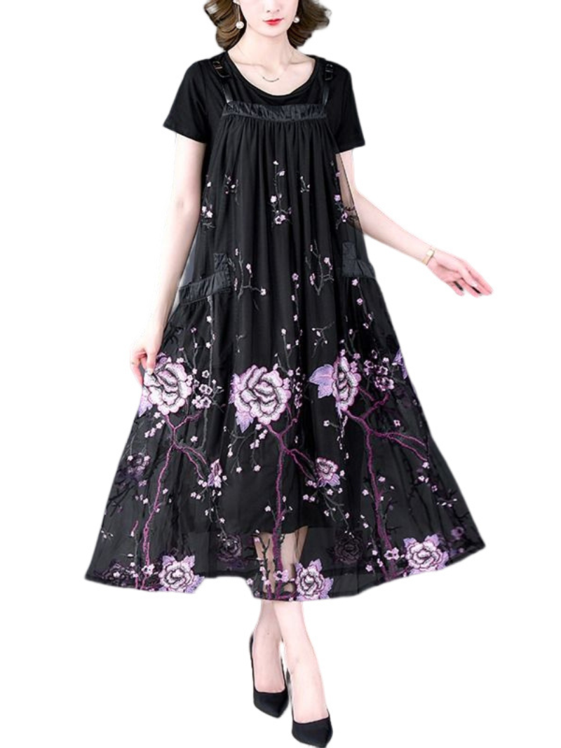 Women's Floral Maxi Salopette Dress - Elegant & Breathable | Eva Trends