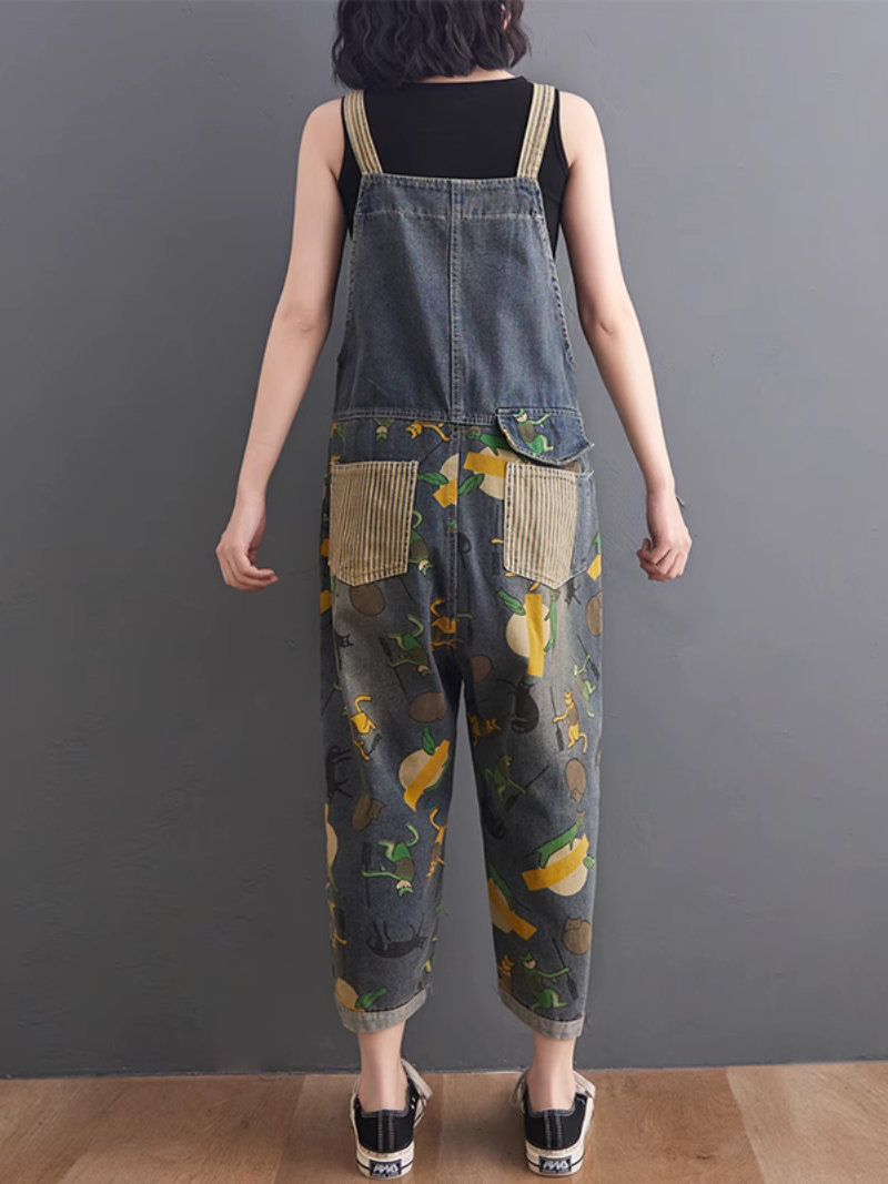 Large Size Cartoon Overalls - Playful & Stylish | Eva Trends