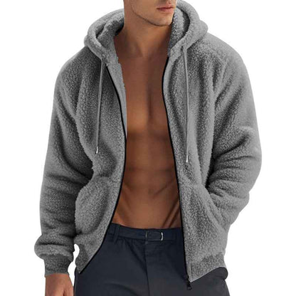 Men's Double-Sided Fleece Zip Jacket – Thickened, Loose Fit, 4 Colors, S–XXXL