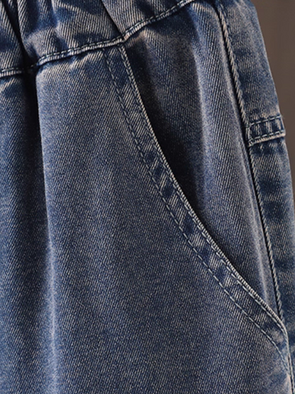 Women's Summer Artistic Retro Splicing Patchwork Loose Bottom