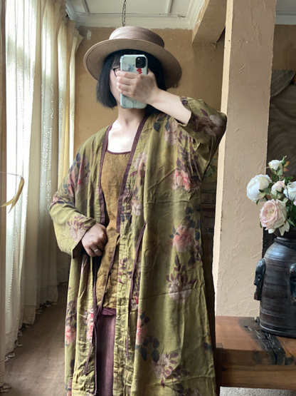 Women's Summer Cool & Comfy Printed  Loose Cardigan Dress