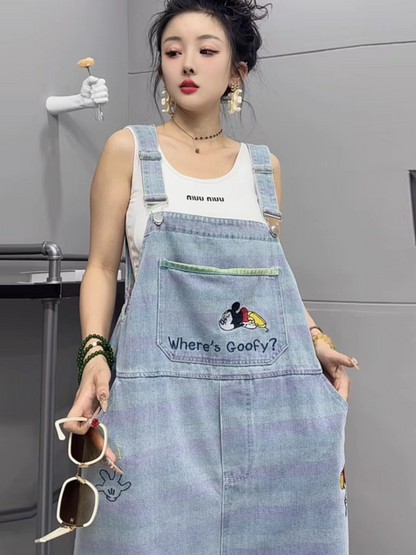 Cool and Comfy Baggy Denim Overalls for Women | Eva Trends