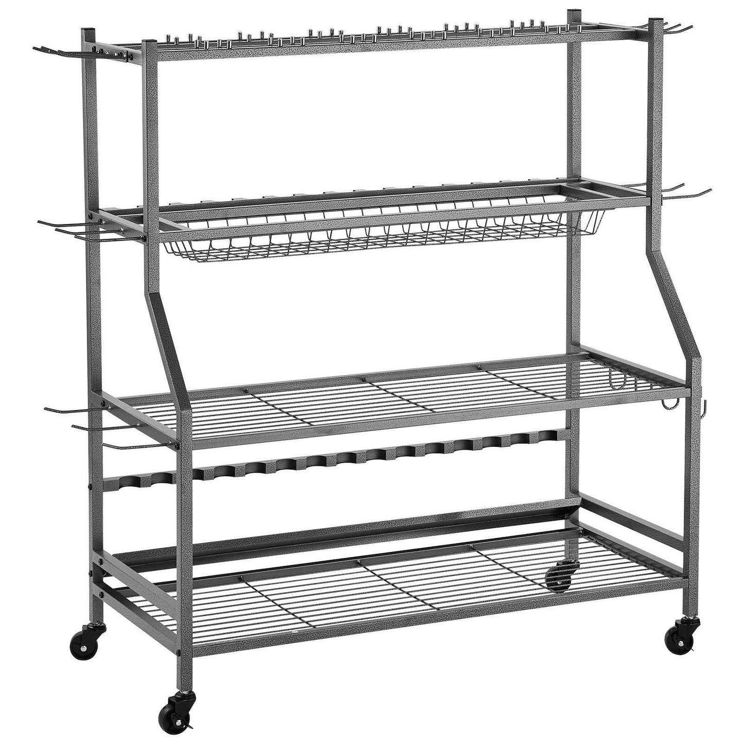 Mobile Fishing Rod Rack Cart — Holds 15 Rods