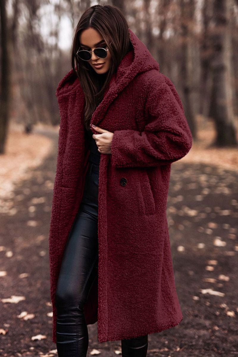 Women's Oversized Hooded Teddy Coat – Plush Warm Winter Coat