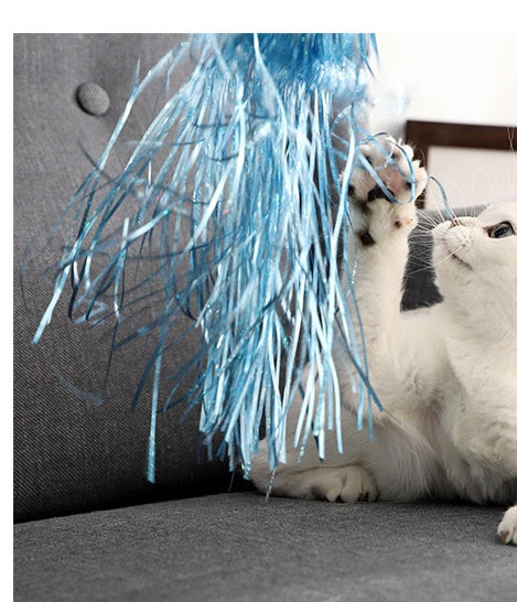 Cat Toy Fairy Wand Tricolor Bell Tassel