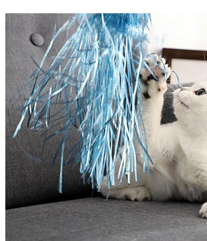Cat Toy Fairy Wand Tricolor Bell Tassel