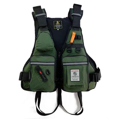 Fishing Life Vest with 16 Pockets – EPE Foam Buoyancy, One Size Fits Most