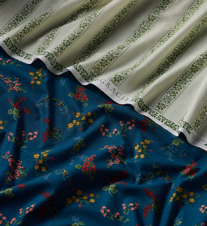 Estee Stripe Cotton Fabric - Cream