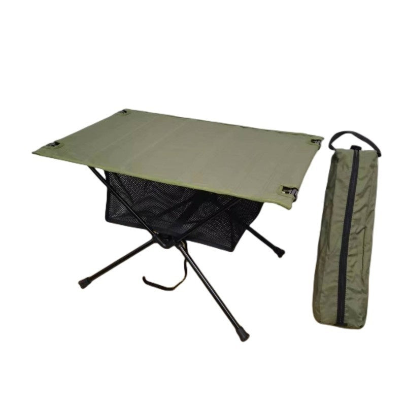 Portable Aluminum Alloy Folding Camp Table – Lightweight with Net Pocket Storage