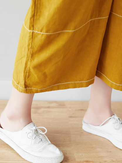 Lightweight Loose Fit Utility Jumpsuit - Cropped Everyday Comfort