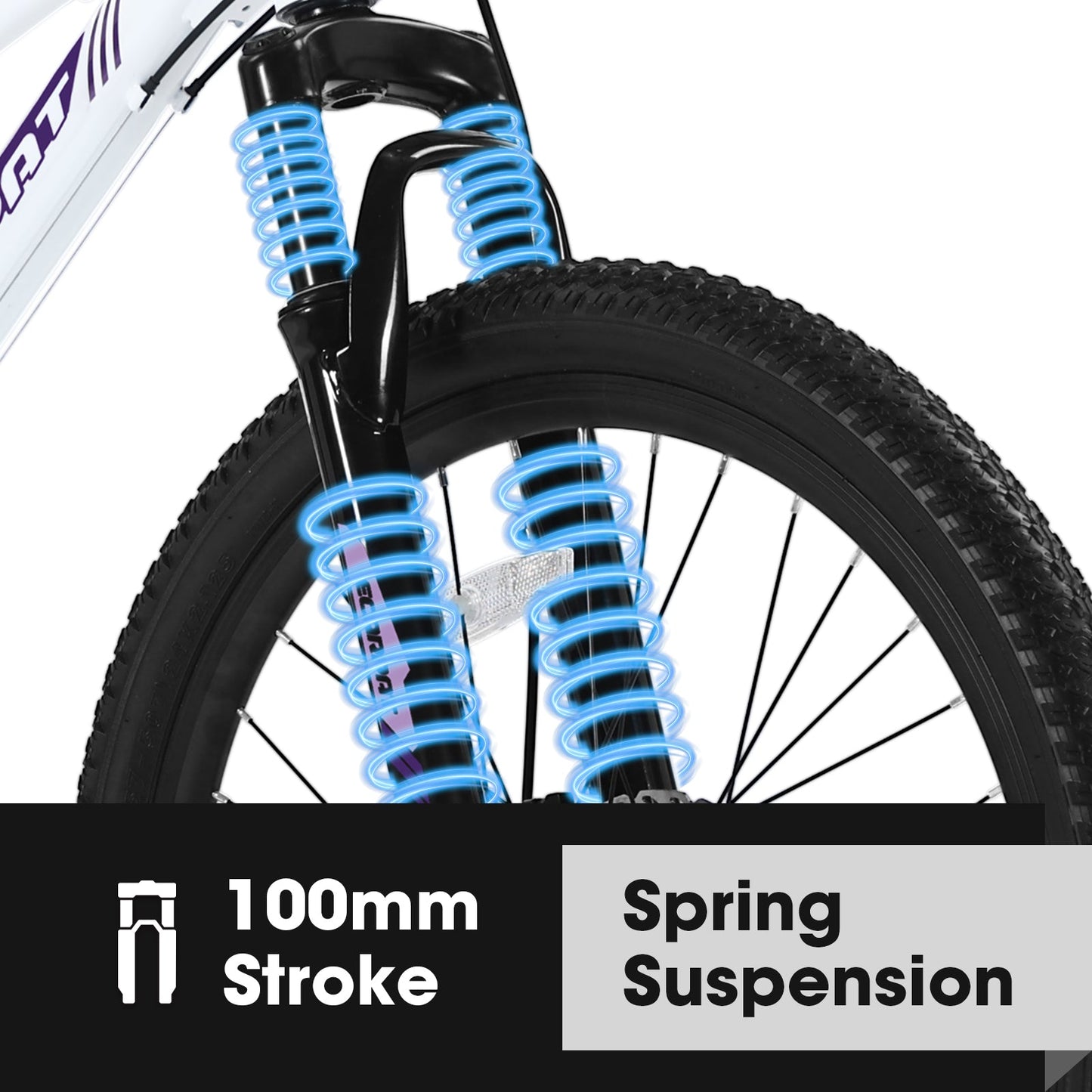 26" Girls & Women's Mountain Bike | Shimano 21-Speed, Dual Disc Brakes & 100mm Suspension
