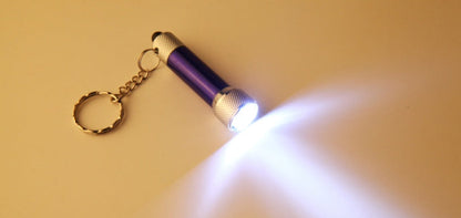 Mini LED Keychain Flashlight – Aluminum Alloy, 4 Colors