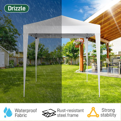 6.5x6.5ft Outdoor Canopy Gazebo – UV-Resistant Waterproof Pop-Up Shade Tent with Adjustable Legs & Carry Bag