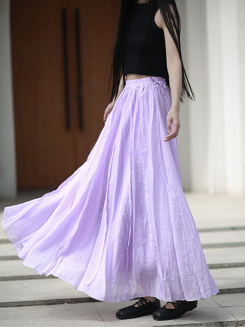 Breezy Weekend Maxi Skirt — Flowing Cotton Gauze, Effortlessly Flattering