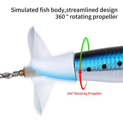 10-Piece Topwater Pencil Lure Set – Propeller Tail, 10cm/13g, 10 Colors