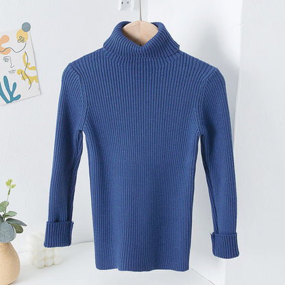 AutumnWinter Girls' Turtleneck Knitted Sweater