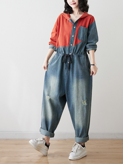 Hoodie Overalls - Casual Chic Comfort | Eva Trends