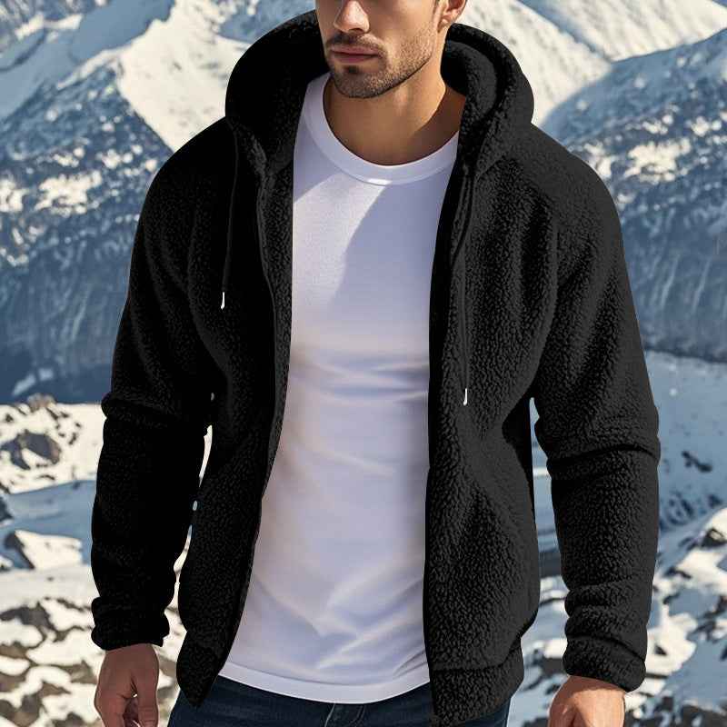 Men's Double-Sided Fleece Zip Jacket – Thickened, Loose Fit, 4 Colors, S–XXXL
