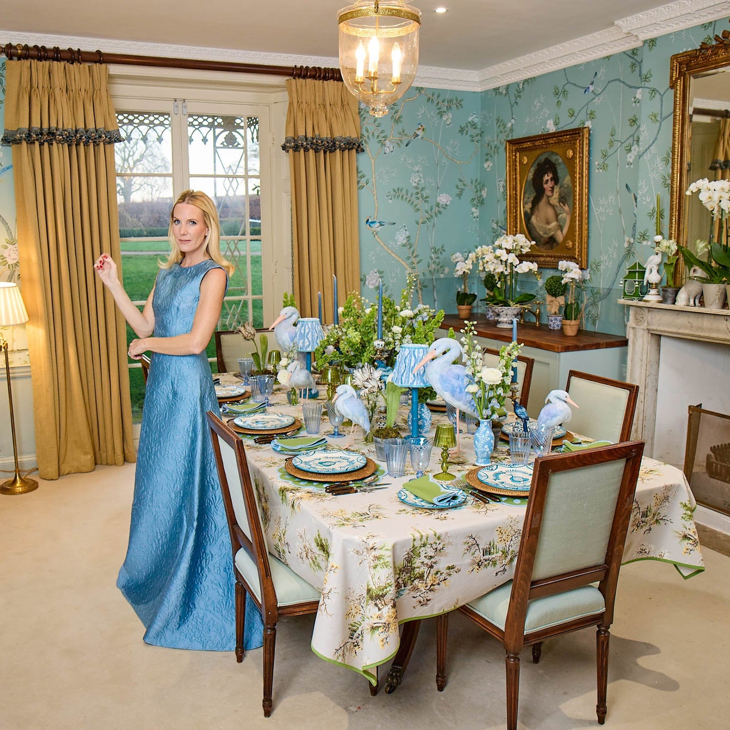 Green & Blue Bettina Napkins (Set of 4)